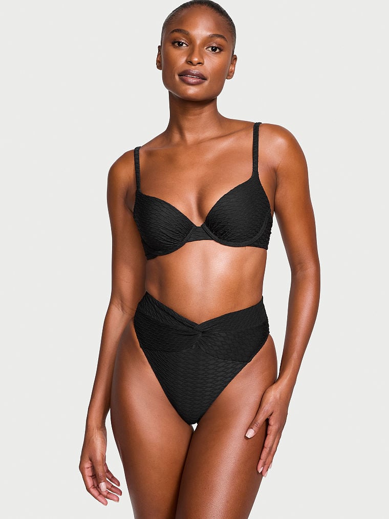 Buy Mix Match High Waist Twist Cheeky Bikini Bottom In Jeddah