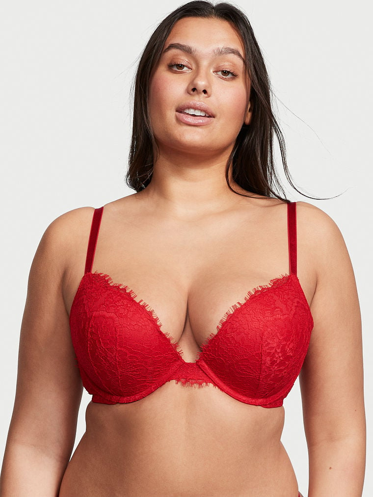 Red Lace Push-up Bra