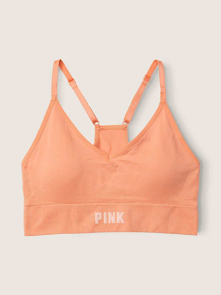 pink and orange sports bra