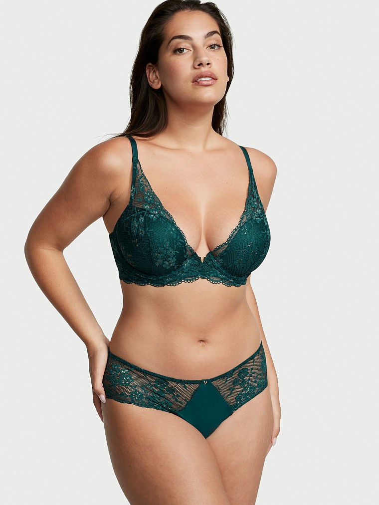 Buy Lightly Lined Lace Plunge Bra in Jeddah