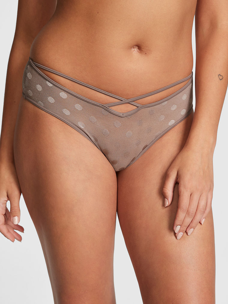 Dot Mesh Cheekster Panty