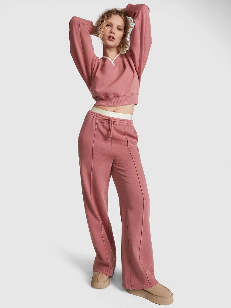 Fleece Wide-Leg Pants