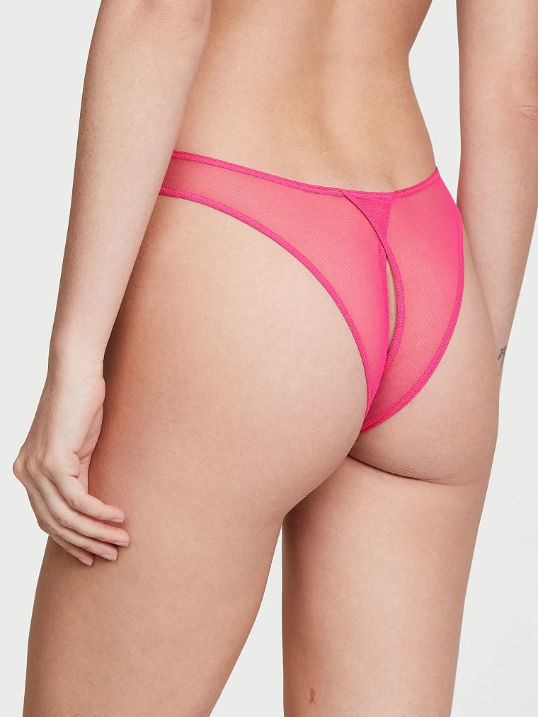Shimmer Thong Panty - Pink - Chérie Amour