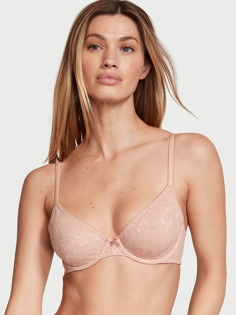 Buy Invisible Lift Unlined Lace Demi Bra in Jeddah