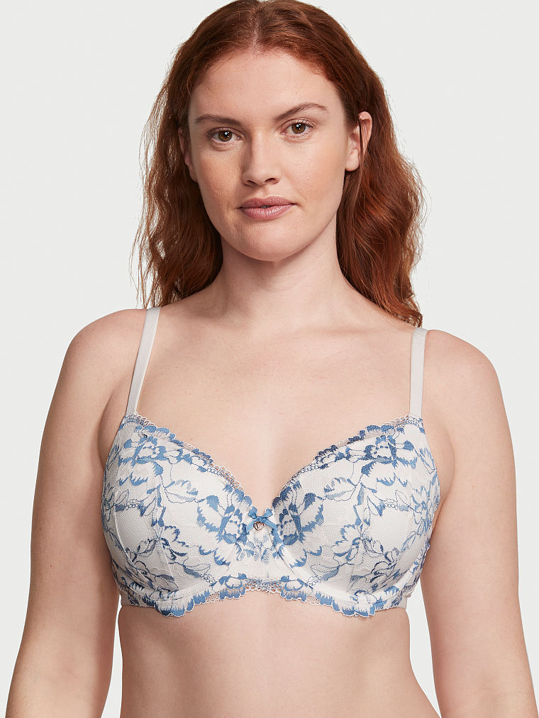 Buy Lightly Lined Lace Full Coverage Bra in Jeddah