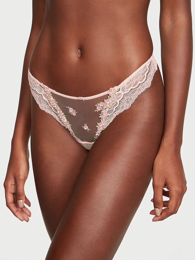 Buy Strawberry Embroidery Brazilian Panty in Jeddah