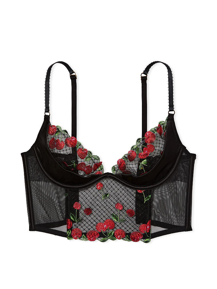 Buy Cherry Embroidery Quarter-Cup Corset Top in Jeddah