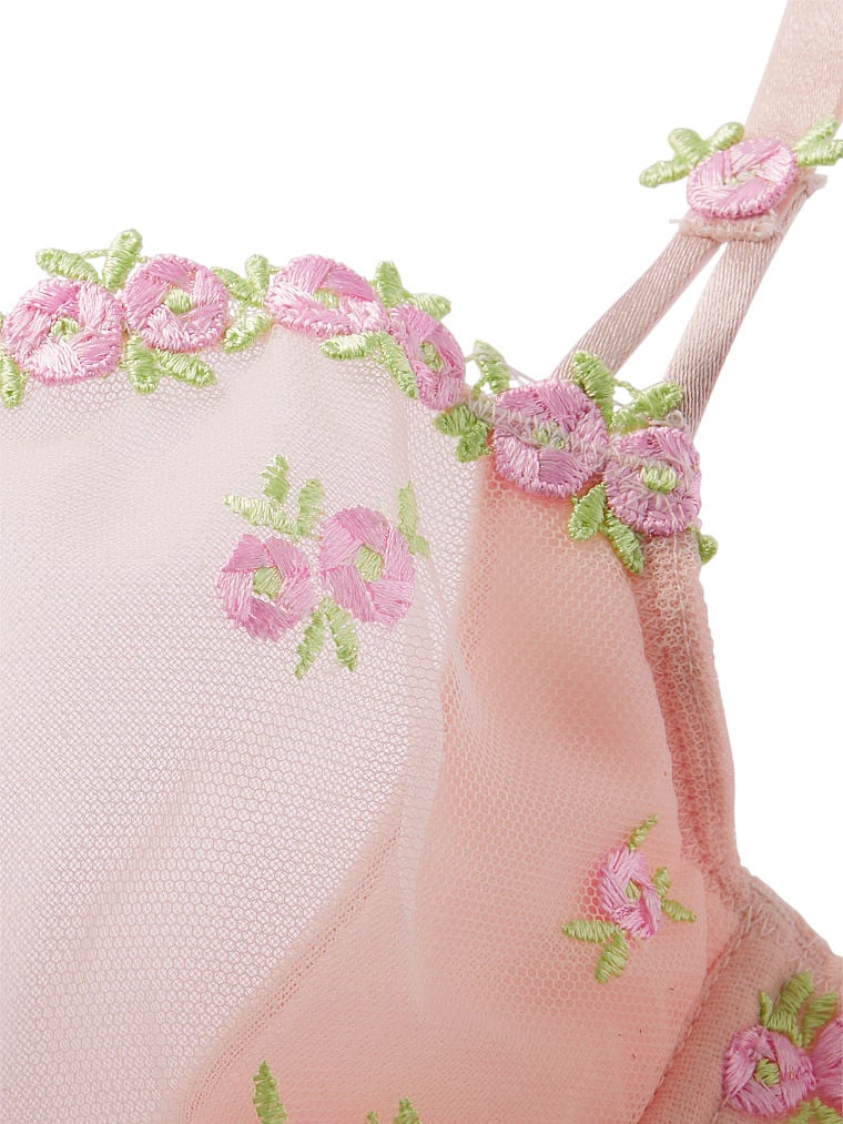 Buy Wicked Rosebud Embroidery Unlined Balconette Bra in Jeddah