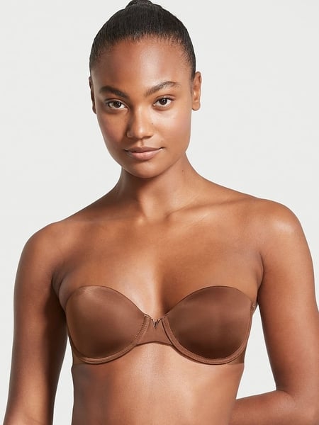 KARÈS Kara Bandeau Strapless Convertible Seamless No Slip Sillicone Strip  Padded Tube Top Bra (Large, Violet Navy) : : Clothing, Shoes &  Accessories
