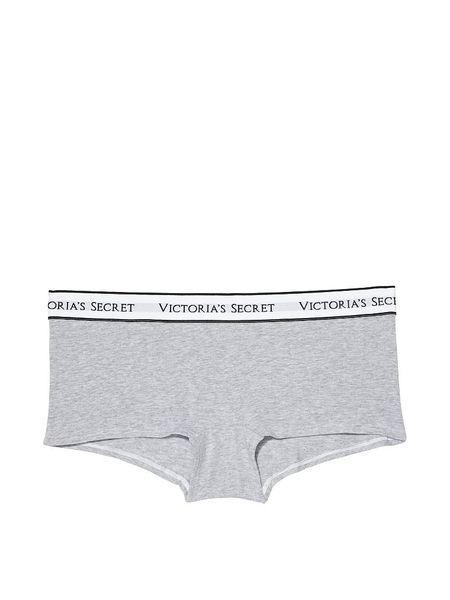 VICTORIA'S SECRET DARK GRAY SOLID HIGH LEG BRIEF PANTY WITH NAME