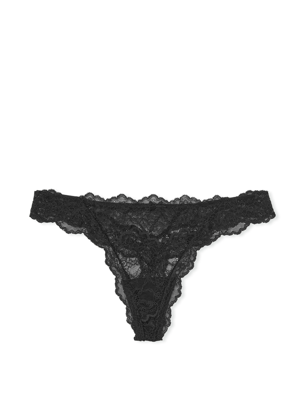 3 Pack Women Mesh Floral Lace Thongs Low Rise Seamless G-String