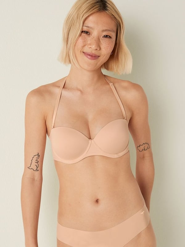 Victoria's Secre Pink Wear Everywhere Strapless Push up Bra Size