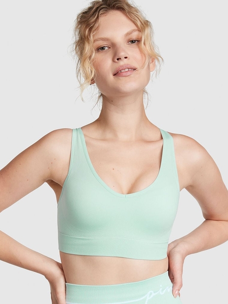 Buy Pink Active Seamless Air Low-Impact Sports Bra in Jeddah