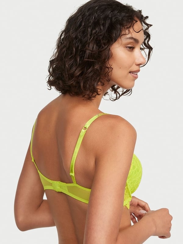 Yellow Lace Trim Strappy Bralet, Tops