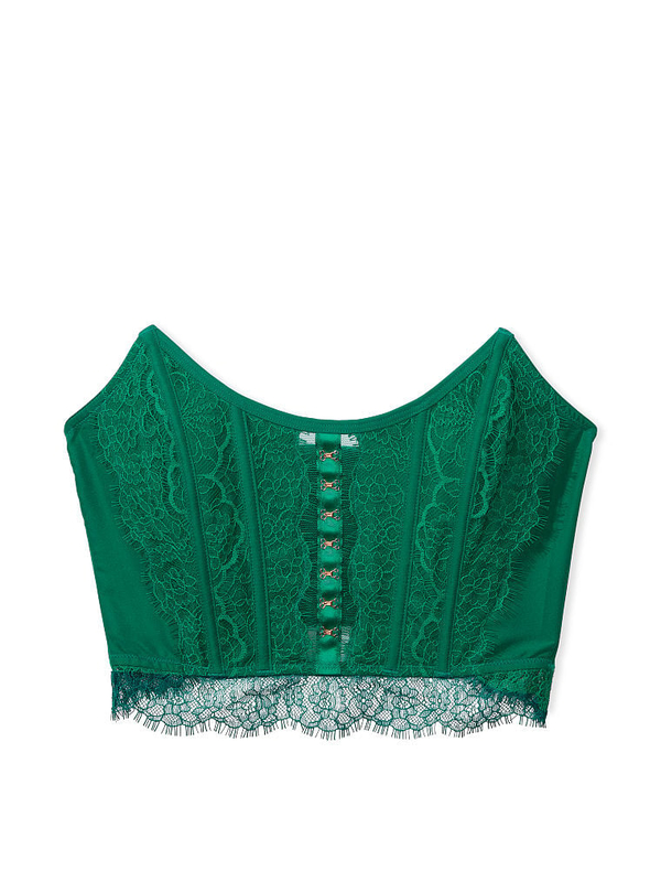 Lace Corset Top in Green