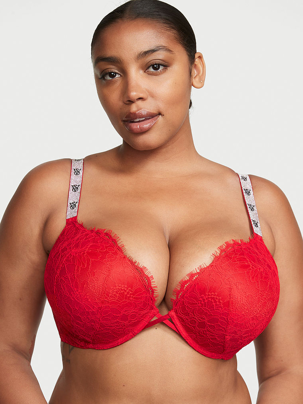 Buy Bombshell Add-2-Cups Lace Shine Strap Push-Up Bra in Jeddah