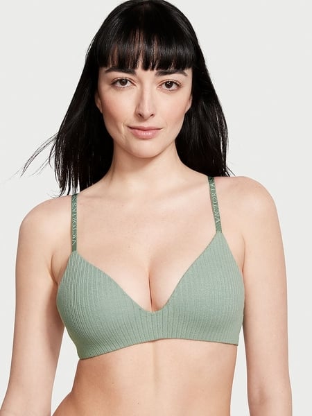 Victoria's Secret Cotton T-Shirt Bra Lightly Lined Full Coverage Smoothing  Bras for Women (70B-85DDD), Mid-Grey : : Fashion