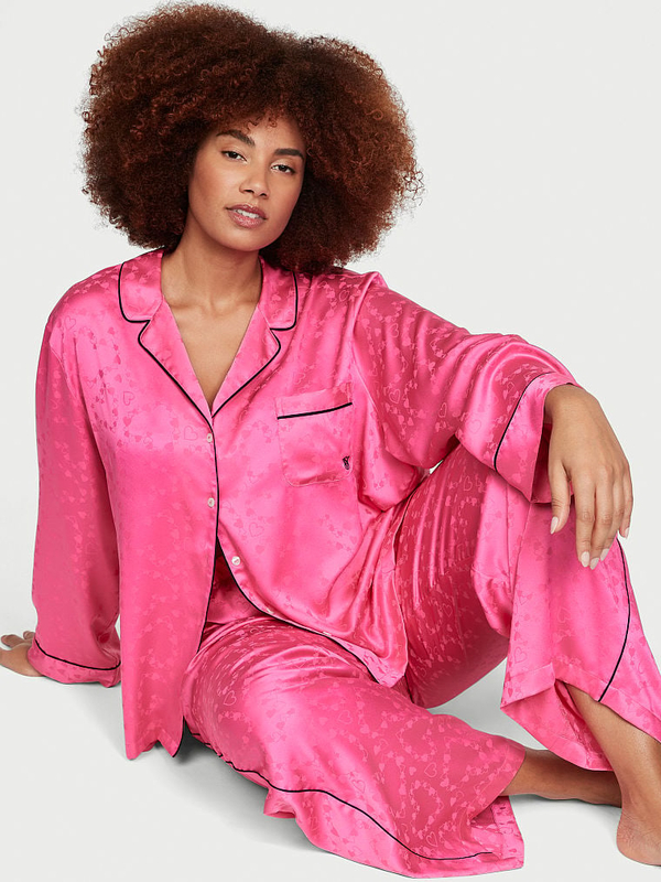 Buy Satin Long Pajama Set in Jeddah